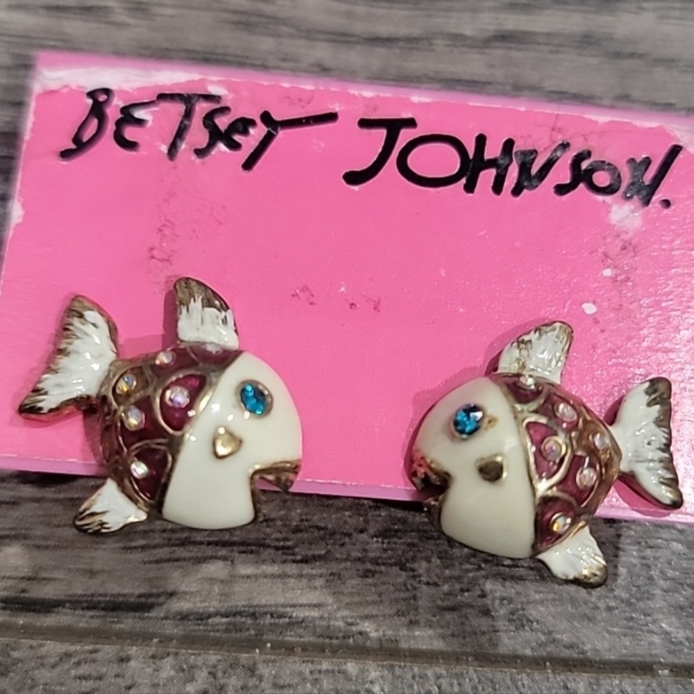Betsey Johnson Fish Earrings